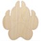 Wolf Coyote Paw Print Unfinished Wood Shape Piece Cutout for DIY Craft Projects